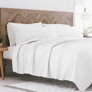 ienjoy home 4 piece microfiber sheet set - queen size